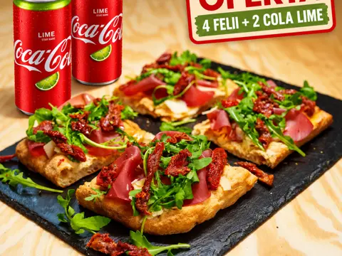 Bresaola e rucola (blat Scrocchiarella) - 487g + 2 Coca Cola Lime