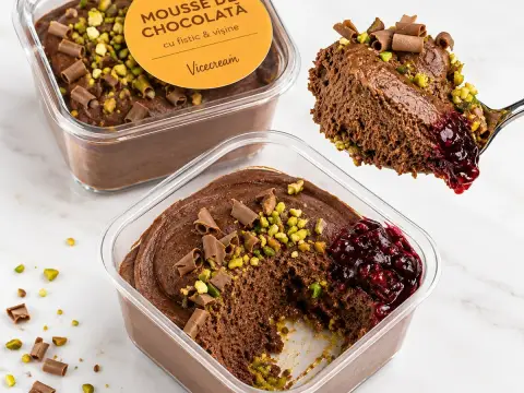 Mousse de ciocolata cu fistic